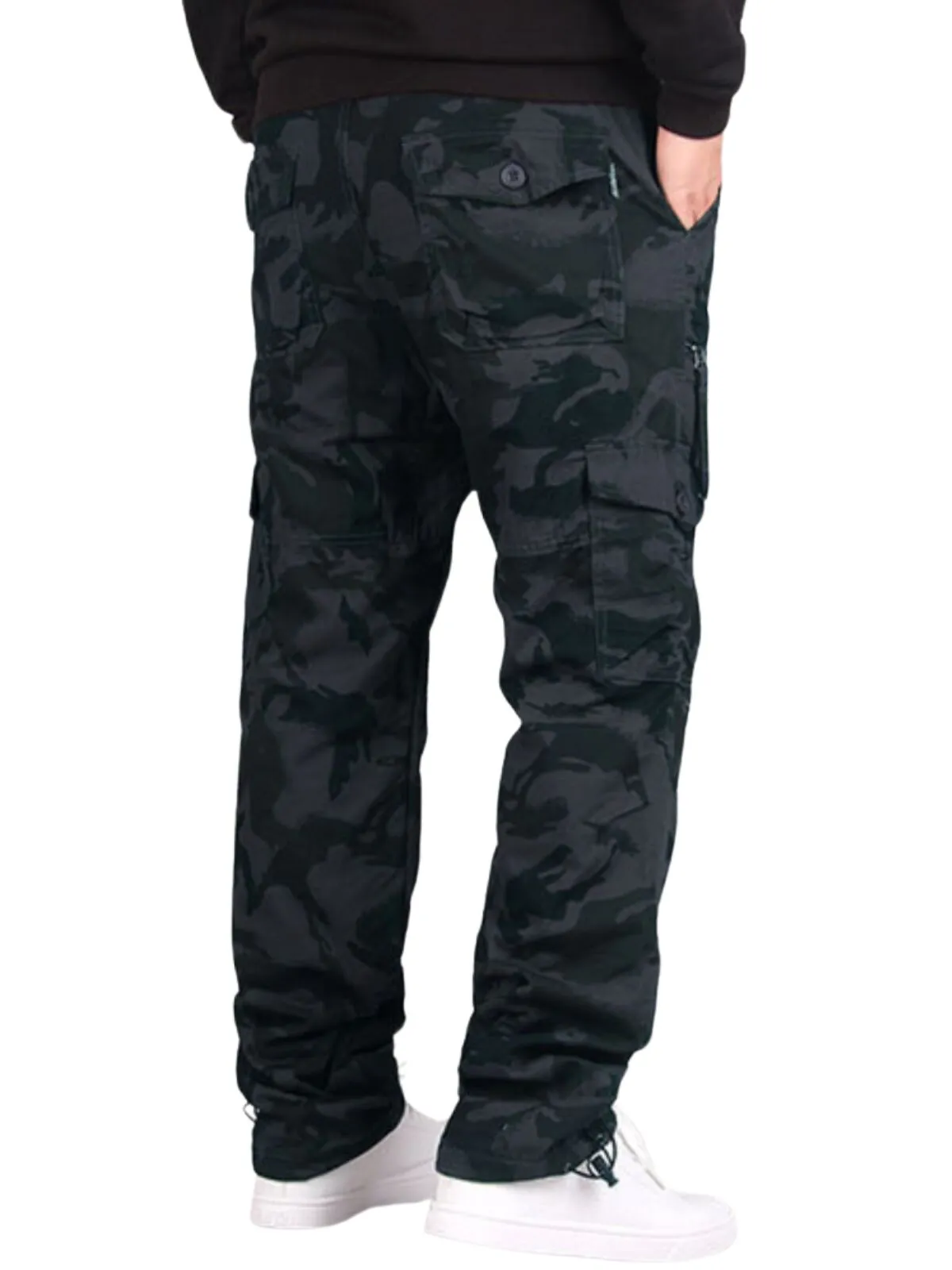 Camo Pocket Zipper Fly Cargo Pants, 3 of 4