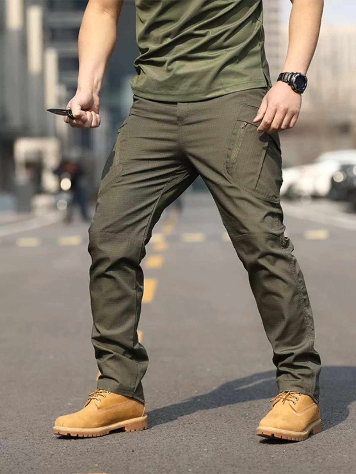 Men's Cargo Pants Hiking Waterproof Joggers with Multi Pockets, 3 of 5