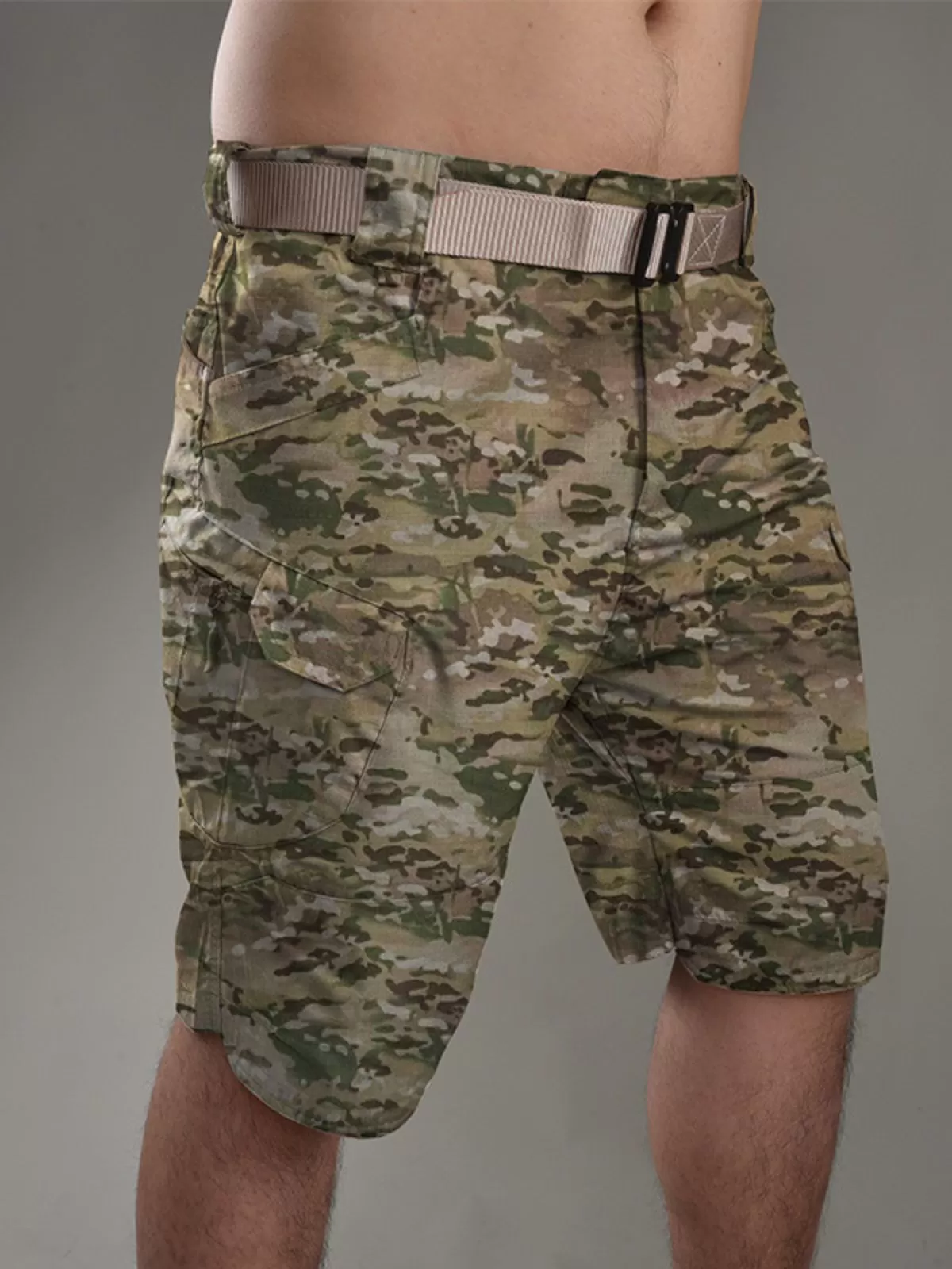 Men's Cargo Pants Button Tie Shorts Urban Military Pockets Camouflage Print Streetwear Cargo Shorts, 1 of 1