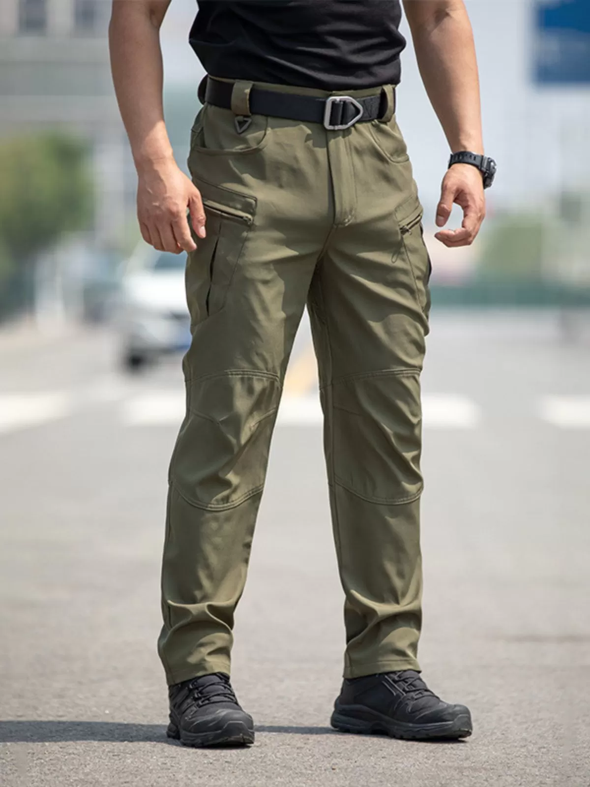 Men's Cargo Pants Flex Stretch Tactical Water Resistant Ripstop Lightweight Outdoor Work Hiking Pants, 1 of 6