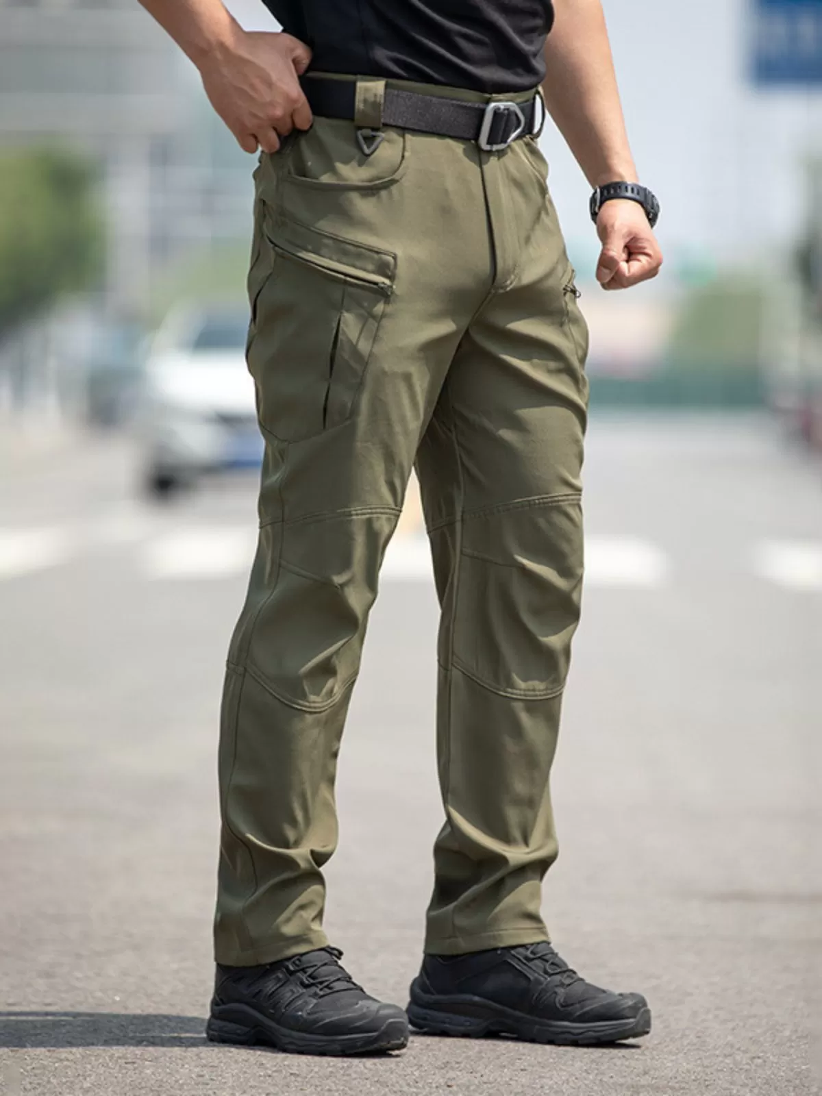 Men's Cargo Pants Flex Stretch Tactical Water Resistant Ripstop Lightweight Outdoor Work Hiking Pants, 3 of 6