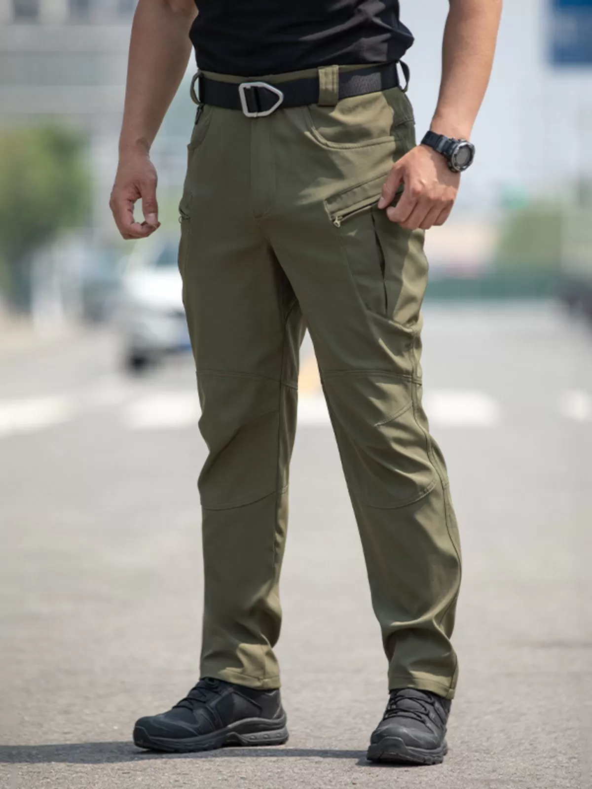 Men's Cargo Pants Flex Stretch Tactical Water Resistant Ripstop Lightweight Outdoor Work Hiking Pants, 4 of 6