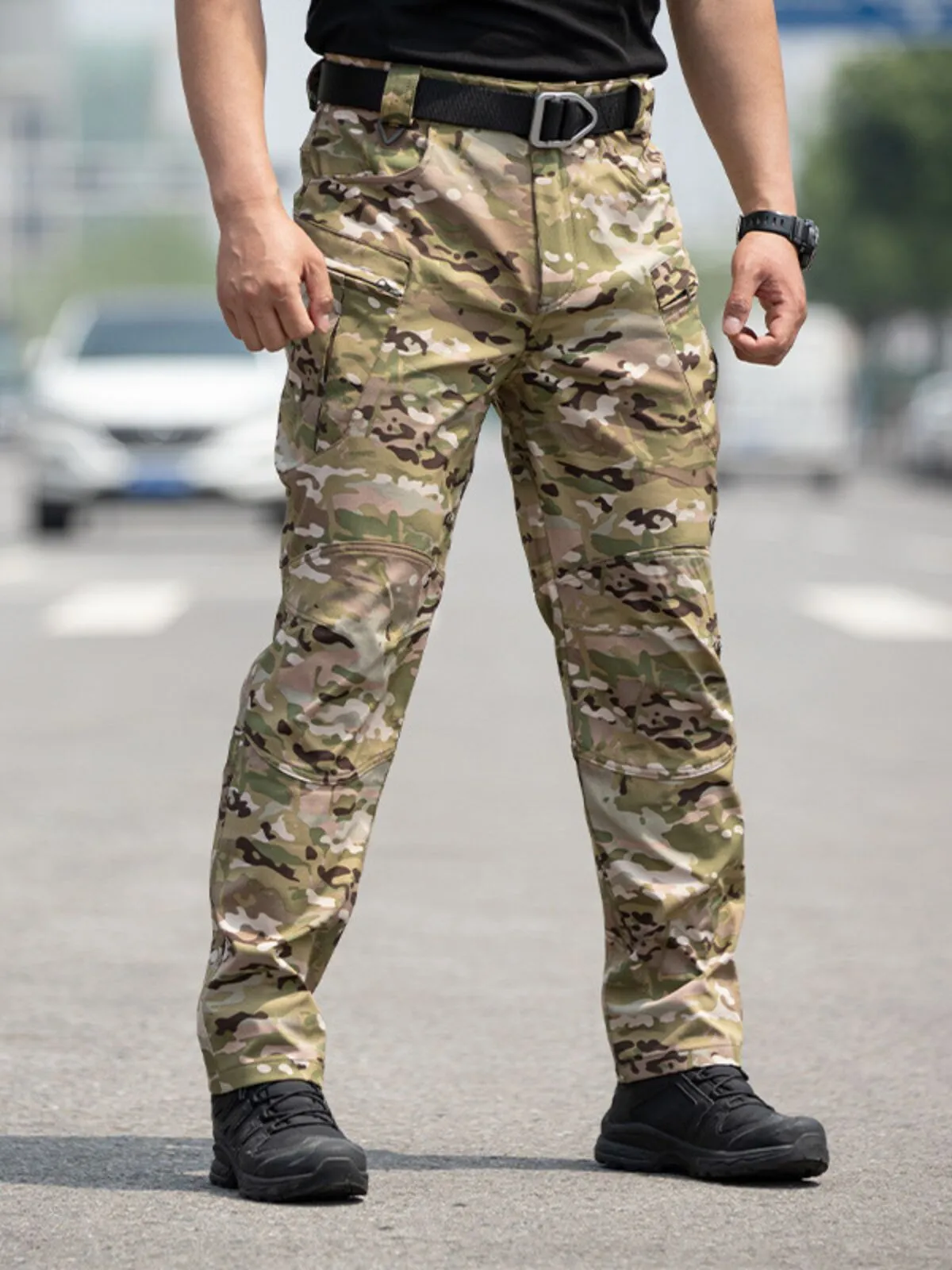 Men's Cargo Pants Camouflage Hiking Spring Autumn Anti-scratch Tactical Hunting Camping Training Elastic Pants, 2 of 9
