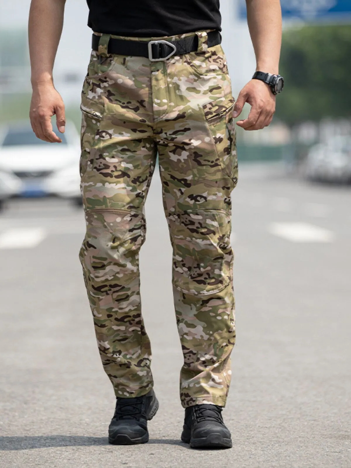 Men's Cargo Pants Camouflage Hiking Spring Autumn Anti-scratch Tactical Hunting Camping Training Elastic Pants, 5 of 9