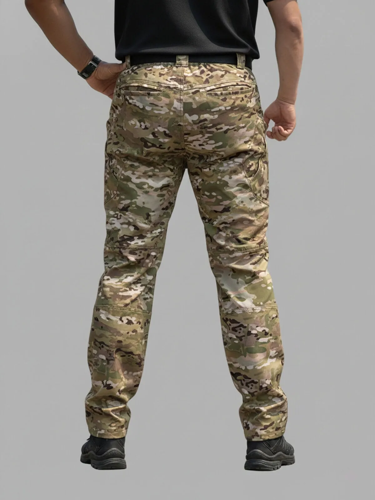 Men's Cargo Pants Camouflage Hiking Spring Autumn Anti-scratch Tactical Hunting Camping Training Elastic Pants, 8 of 9