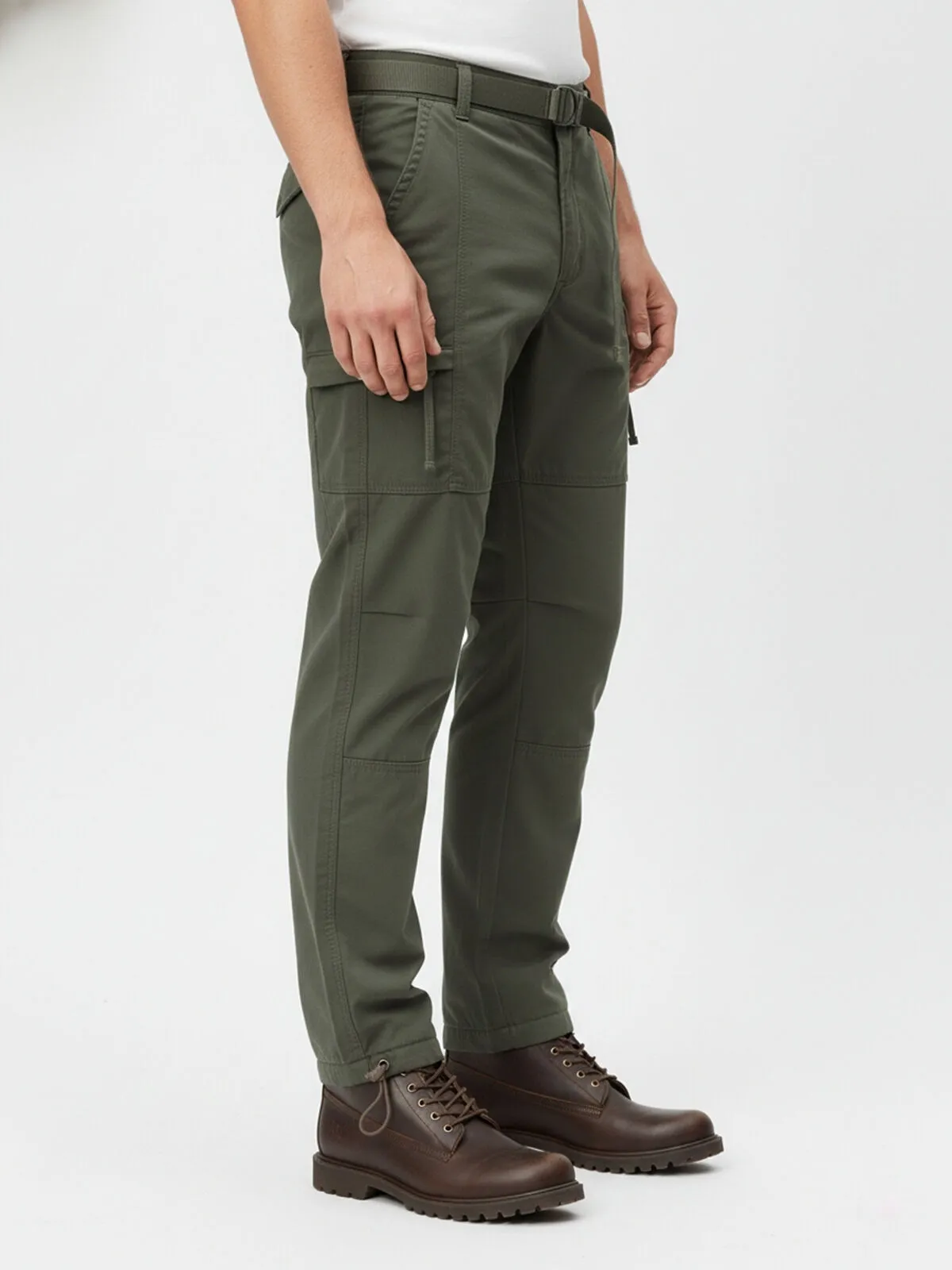 Men's Cargo Pants Windproof Plush Soft Shell Pants Outdoor Multi Pockets Overalls Camping Hunting Equipment Trousers, 3 of 4