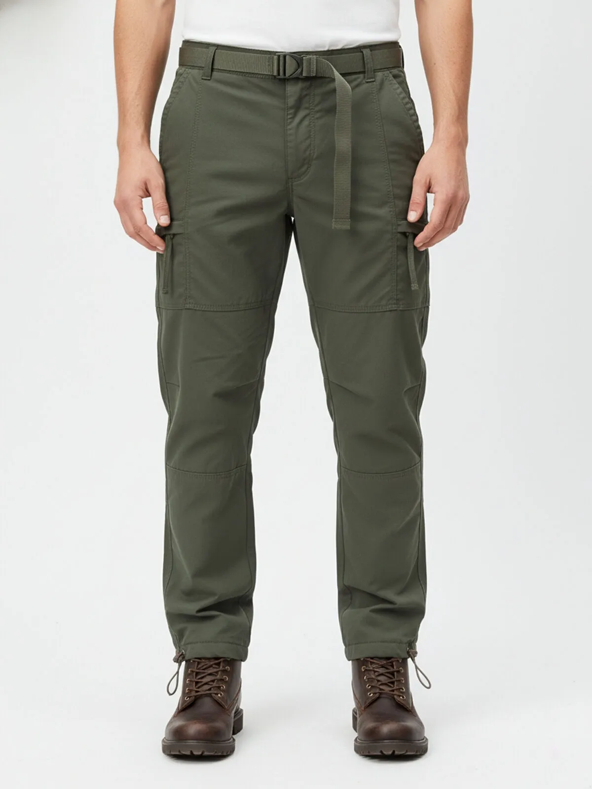 Men's Cargo Pants Windproof Plush Soft Shell Pants Outdoor Multi Pockets Overalls Camping Hunting Equipment Trousers, 4 of 4