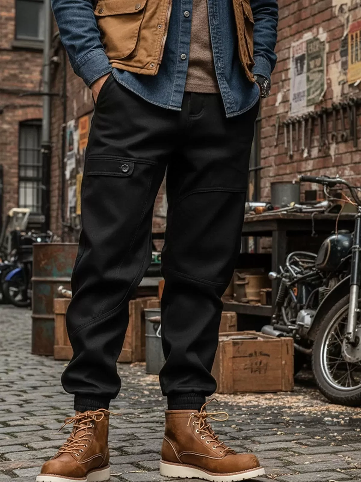 Men's Cargo Pants American Retro Function Loose Straight Military Jogger Beamed Harem Pants Pocket Pantaloons Travel Explore Wander, 3 of 5