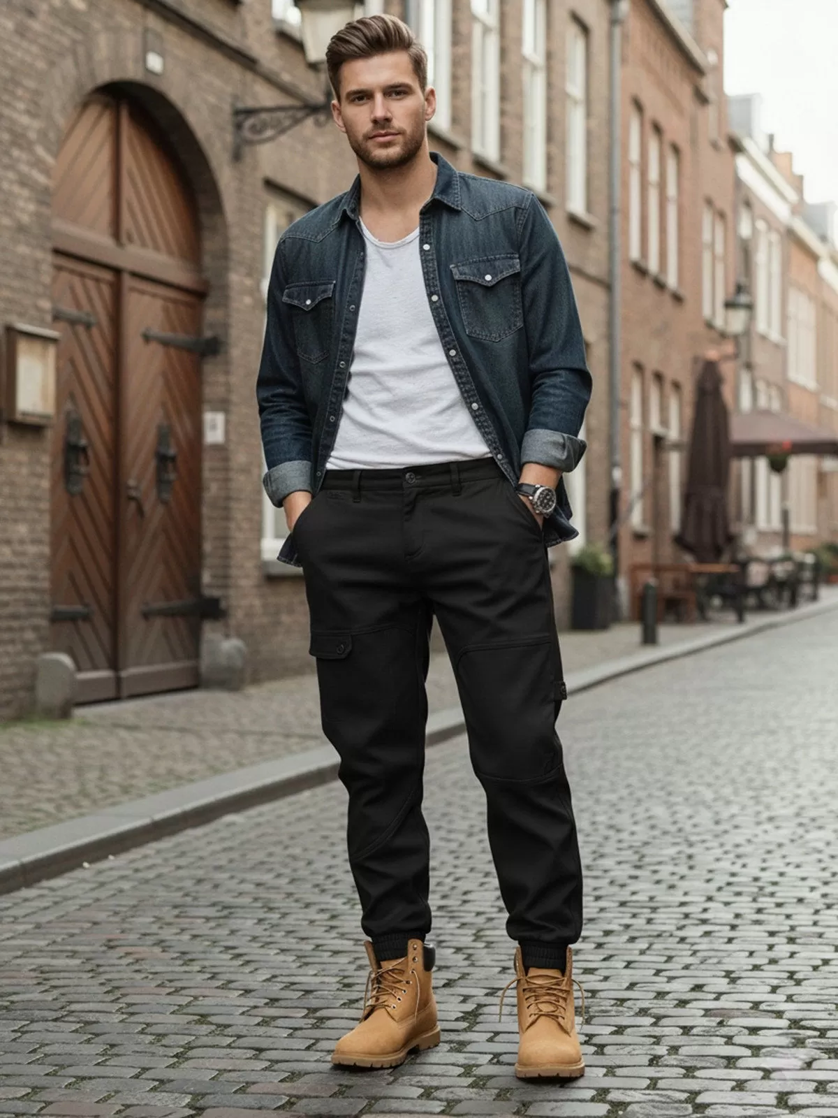 Men's Cargo Pants American Retro Function Loose Straight Military Jogger Beamed Harem Pants Pocket Pantaloons Travel Explore Wander, 4 of 5