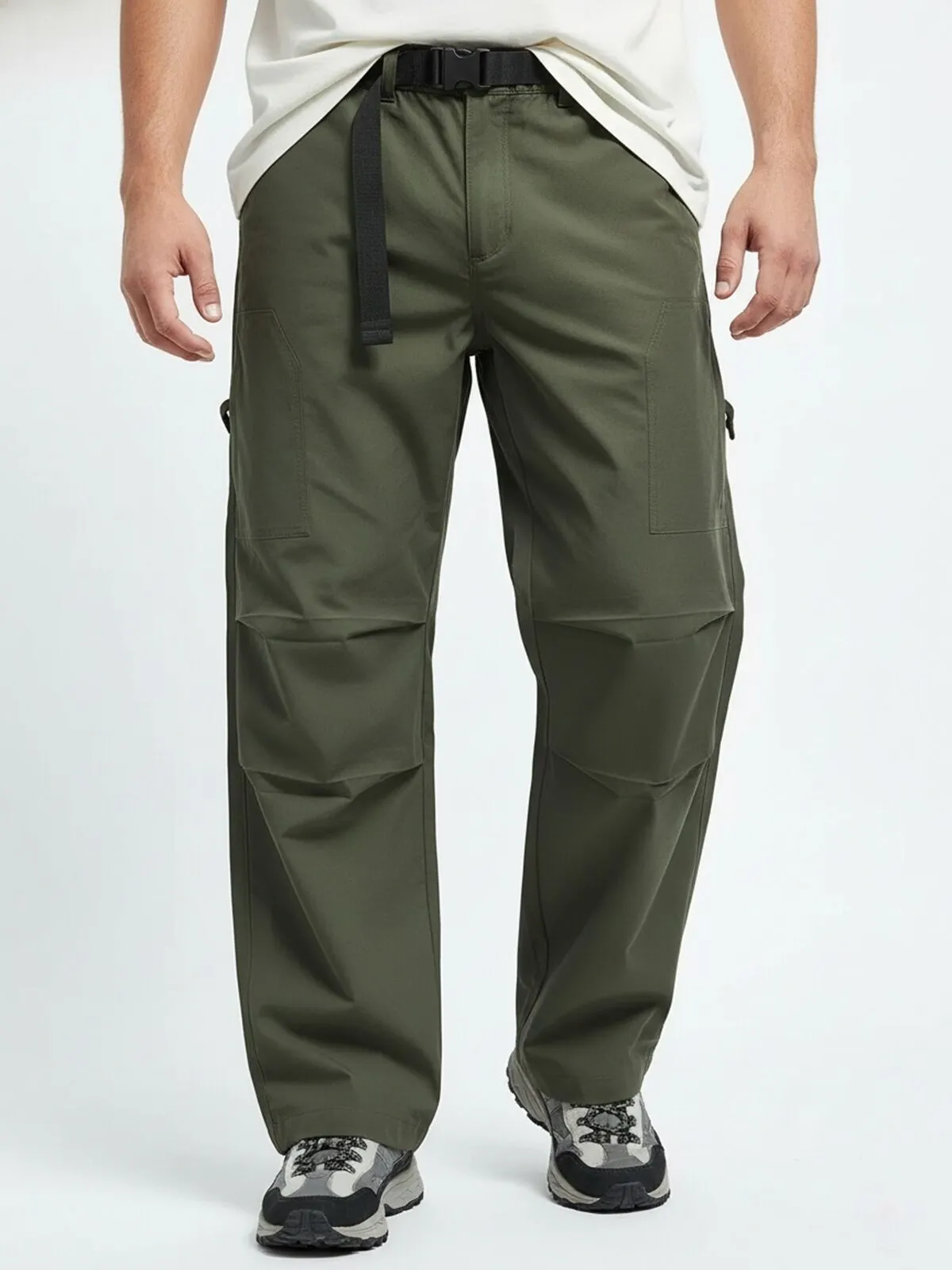 Men's Cargo Pants Workwear Casual Multi-Pocket Abrasion-Resistant Combat Pants for Hiking, 3 of 5