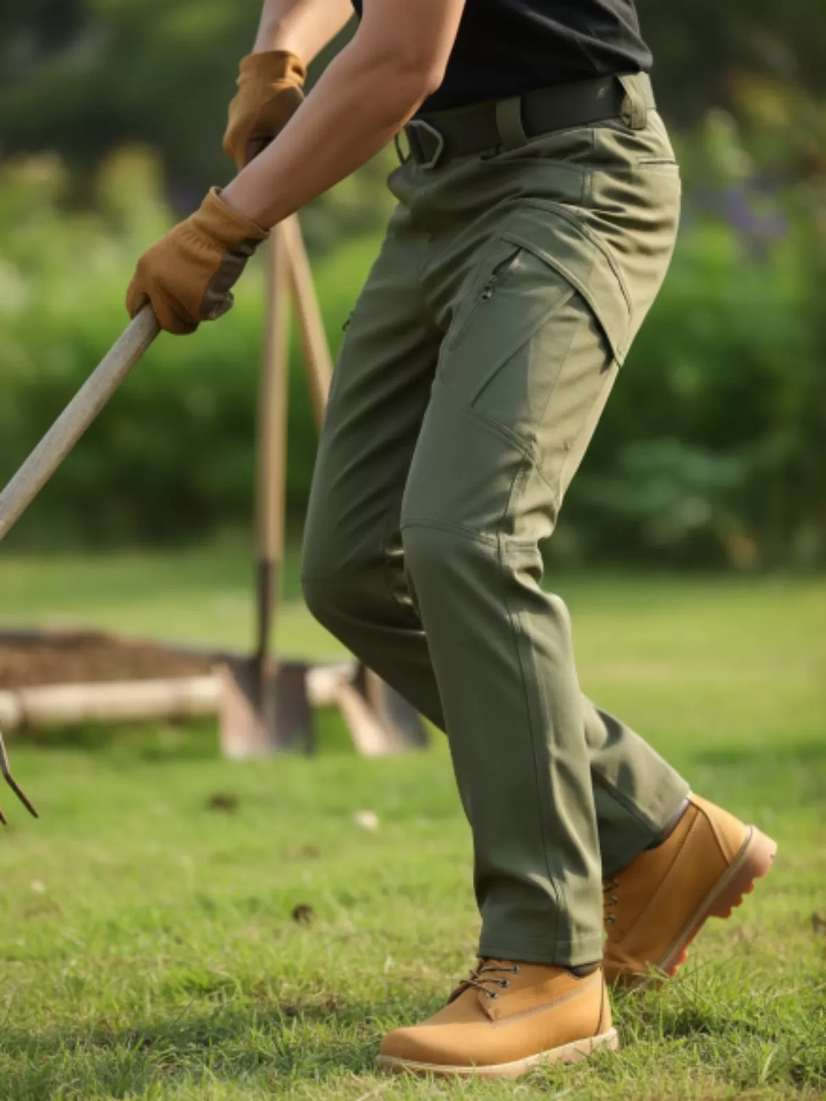 Men's Cargo Pants Waterproof Hiking Work Tactical Pants, 2 of 4