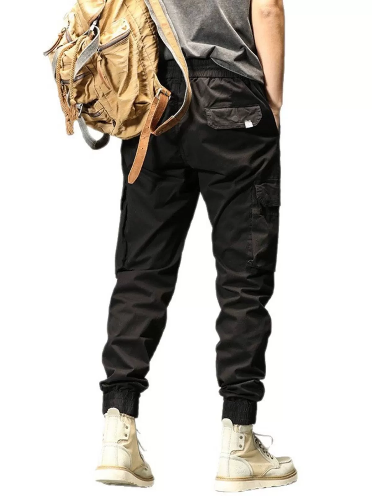 Men's Cargo Pants Multi-Pockets Work Tactical Pants Lightweight Causal Outdoor Camping Hiking Trousers, 2 of 3