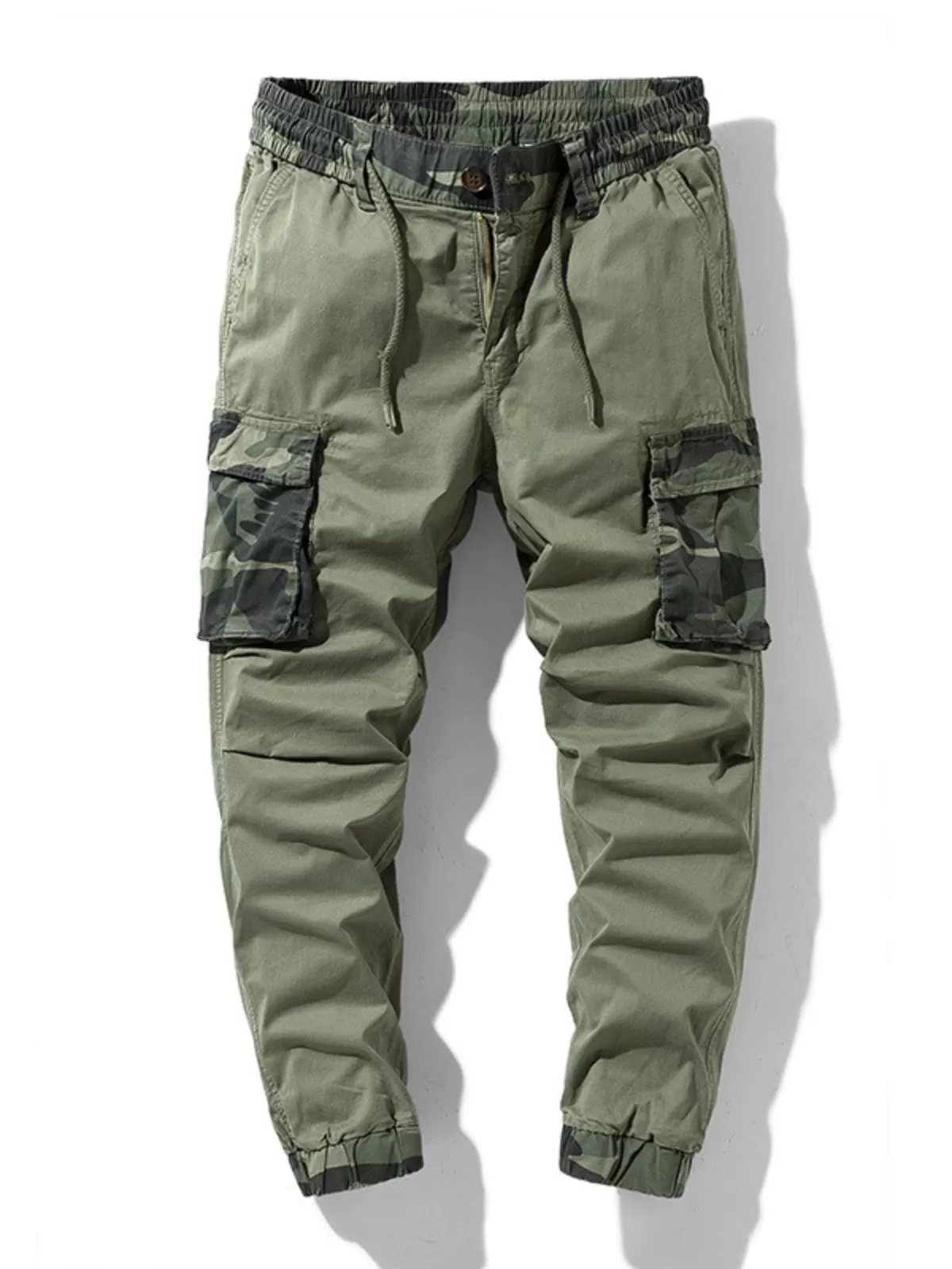Men's Cargo Pants Casual Loose Fit Work Trousers Camouflage Tactical Combat Pants with Multiple Side Pockets Long Pants, 2 of 2