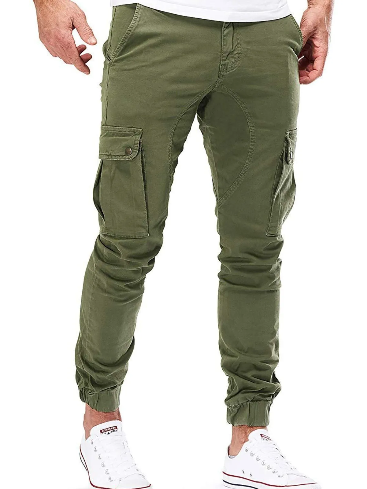 Men's Cargo Pants Athletic Military Pants Combat Work Pants Chino Jogger Pants, 3 of 3