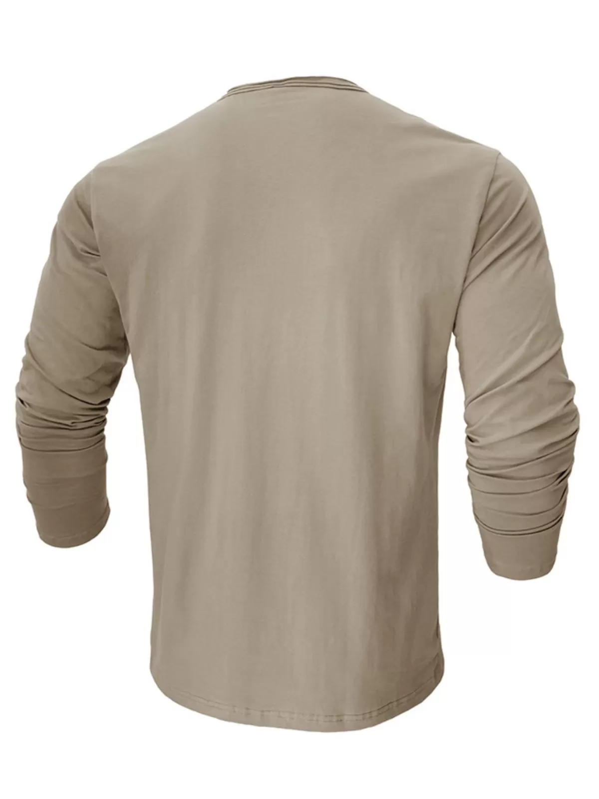 Men's Henley Shirt Crew Neck Casual Lightweight Fashion Solid Color Loose Regular Fit Shirts, 2 of 3