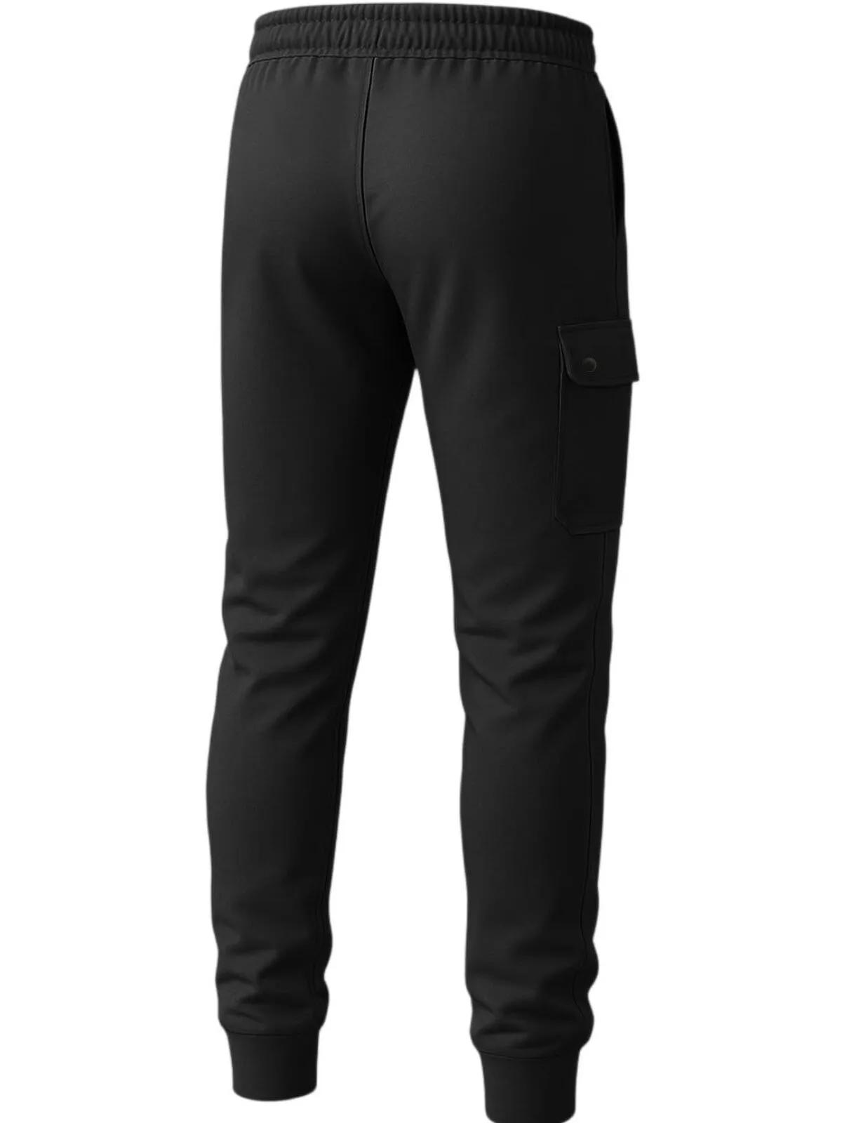 Men's Cargo Pants Strap Pocket Elastic Waist Flat Comfort Daily Sport Jogger Micro elastic Trousers, 2 of 4