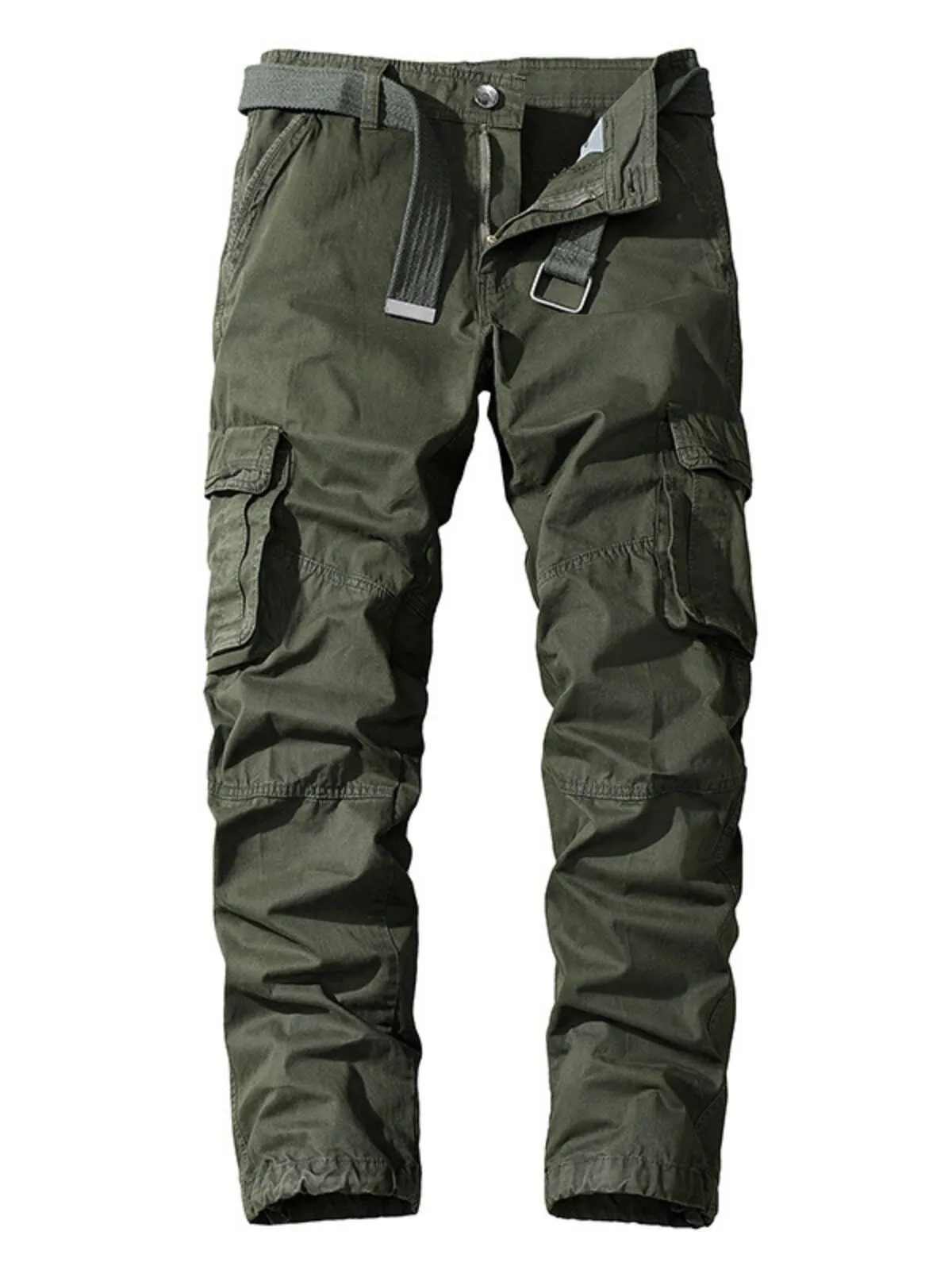 Men's Cargo Pants Casual Fit Overalls Multi-Pocket Outdoor Straight Leg Tactical Military Combat Work Pants, 1 of 3