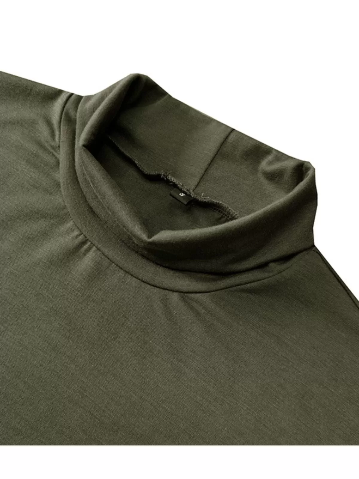 Men's Mock Neck T-Shirts Short Sleeve Slim Fit Basic Casual Comfy Solid Undershirts Pullover Stretch Cotton Tops, 5 of 5