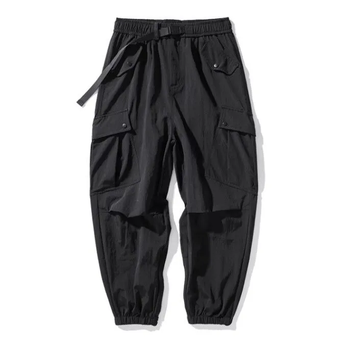 Men's Cargo Pants Vintage Baggy High Quality Streetwear Multi-Pocket Bunched Feet Trousers, 1 of 4