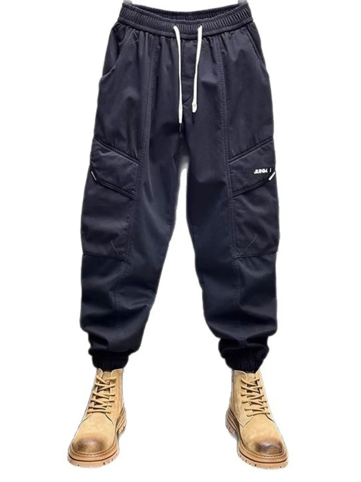 Men's Cargo Pants New Autumn and Winter Retro Loose Bunched Feet Leisure Outdoor Sports Pants, 1 of 6