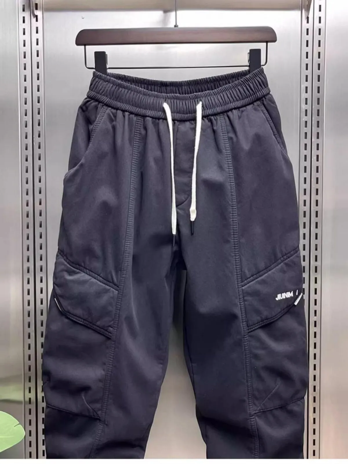 Men's Cargo Pants New Autumn and Winter Retro Loose Bunched Feet Leisure Outdoor Sports Pants, 3 of 6