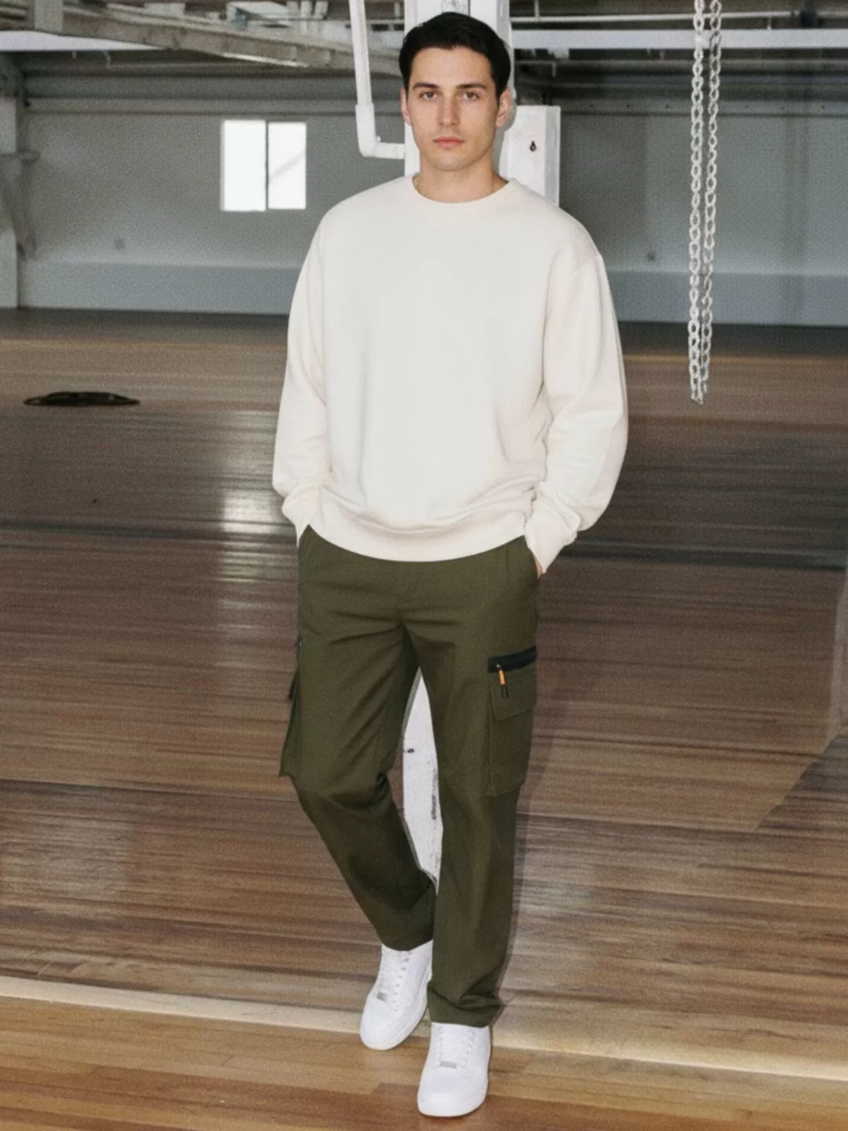 Men's Cargo Pants Casual Loose Straight Durable Wrinkle-Resistant Quick-dry Pokets Overalls, 2 of 7