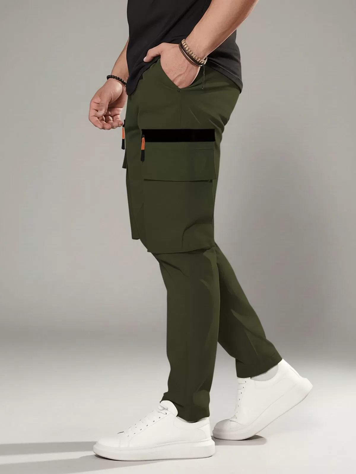 Men's Cargo Pants Casual Loose Straight Durable Wrinkle-Resistant Quick-dry Pokets Overalls, 3 of 7