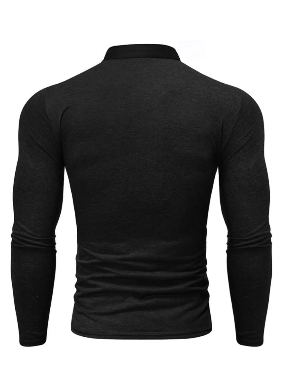 Men's Henley Shirt Casual Slim Fit Shirts Pure Color Long Sleeve Fashion Shirts, 2 of 4