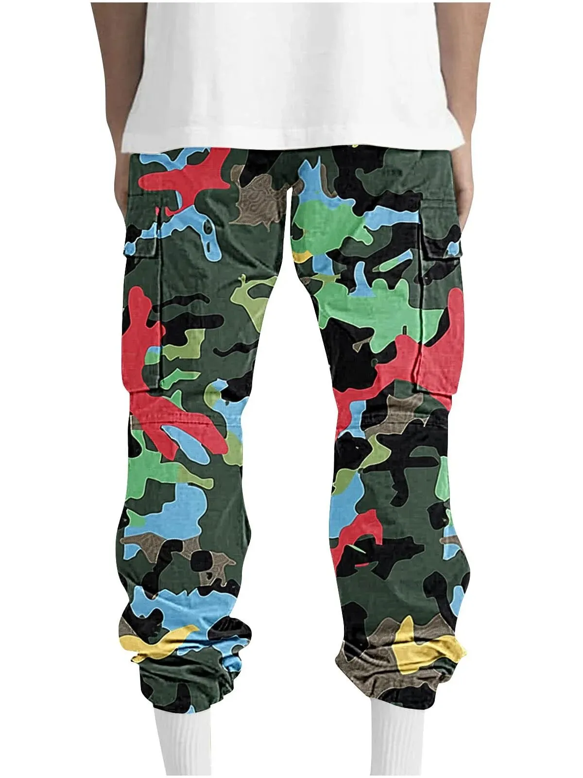 Men's Cargo Pants Camouflage Casual Straight Leg Loose Fit Outdoor Hiking Pants With Pockets Winter and Fall Lightweight Sweatpants, 4 of 5