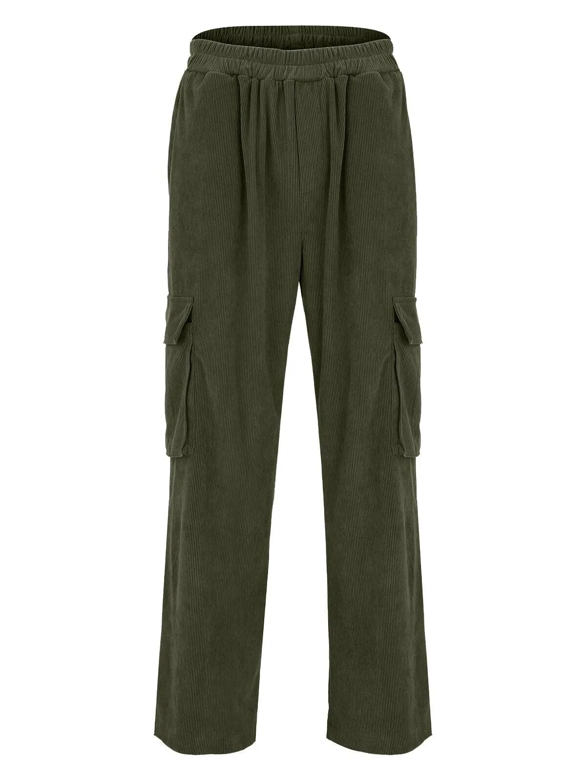 Men's Cargo Pants Corduroy Buttons Multi Pockets Plain Wearable Outdoor Daily Camping & Hiking Fashion Classic Pants, 6 of 7