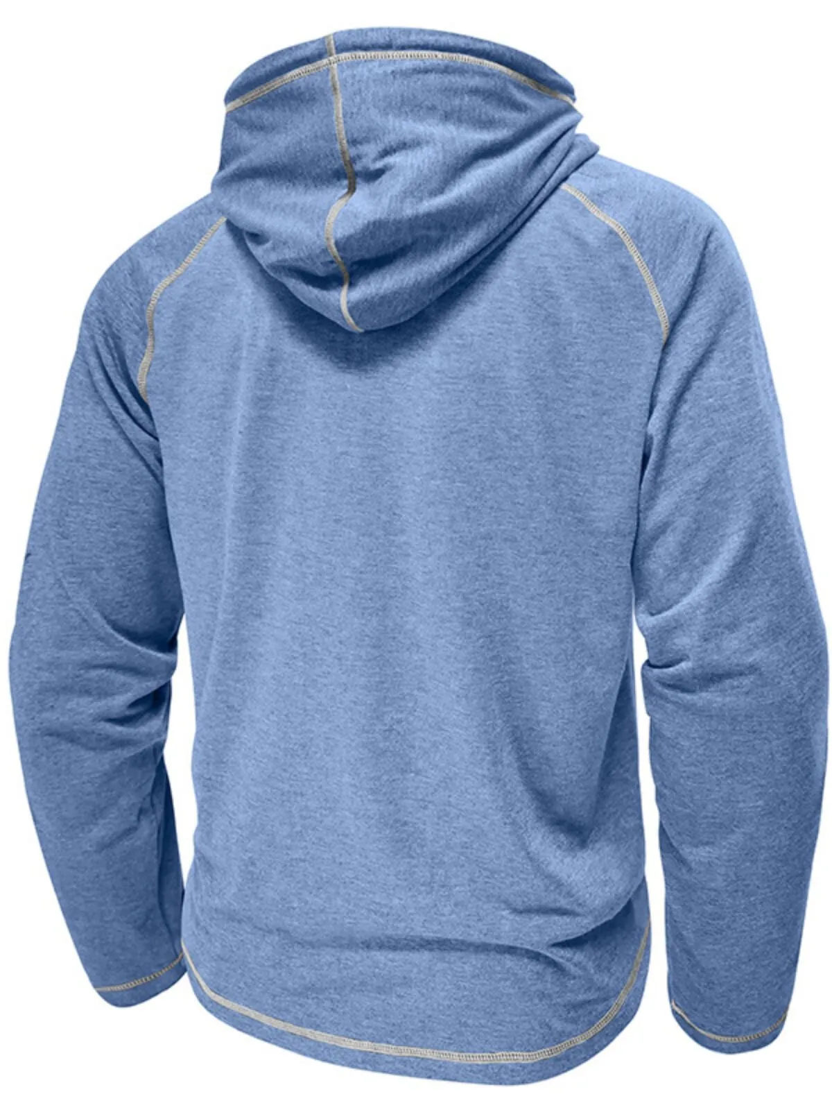 Men's Hoodies Casual Workout Raglan SleeveBreathable Outdoor Gym Pullover Drawstring Athletic Tops , 2 of 2