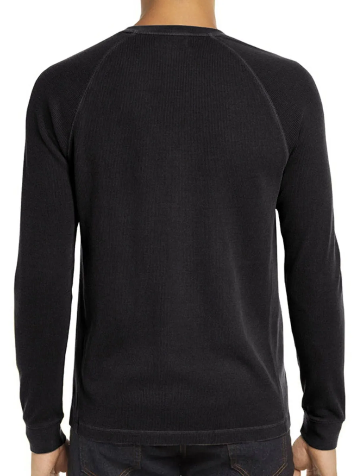 Men's Long Henley Shirt Casual Slim Fit Lightweight Shirt, 2 of 3