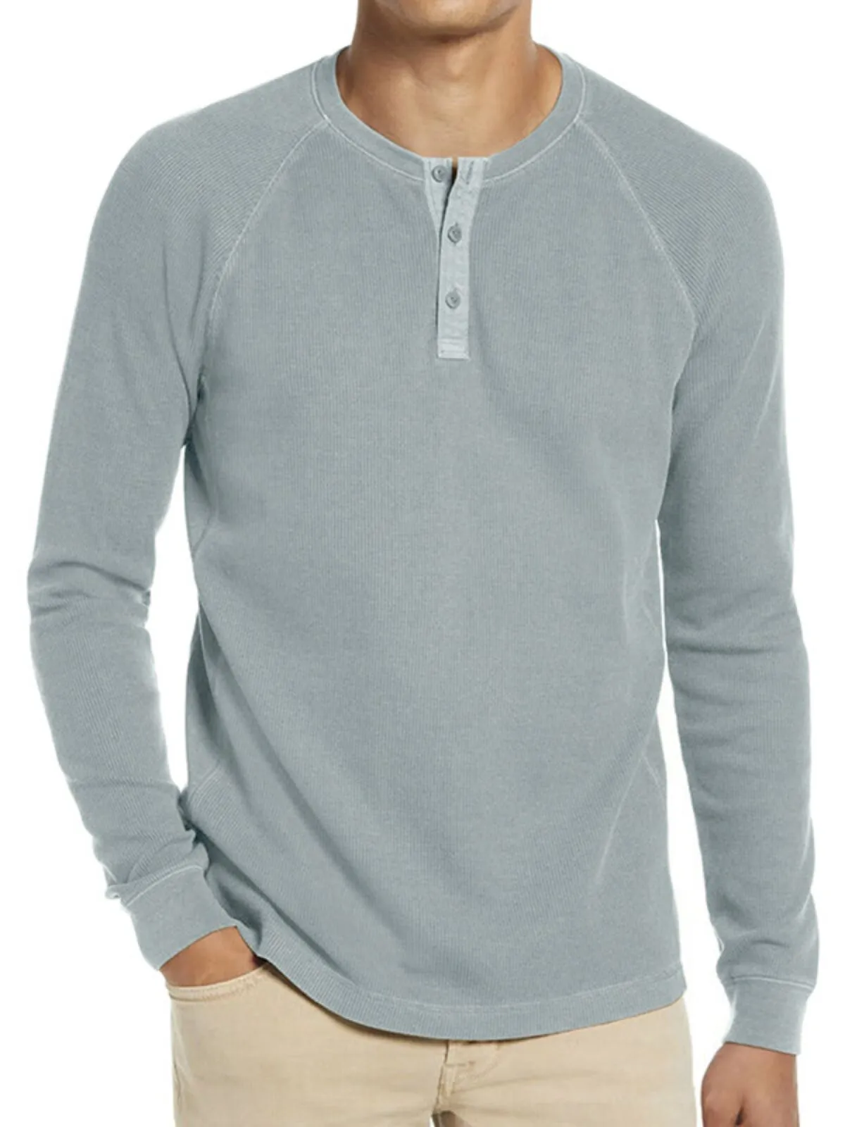 Men's Slim Fit Henley Shirt  Loose Casual Slim Fit Lightweight Pullover Basic Solid Sporty Tees, 1 of 2