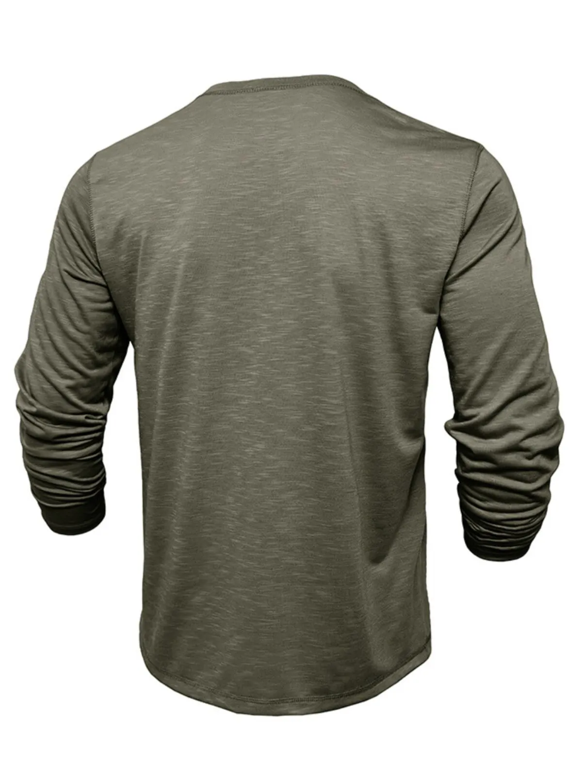 Men's Henley Shirt Casual Slim Basic Long Sleeve Lightweight Button Soft Solid Cotton Shirt, 2 of 3