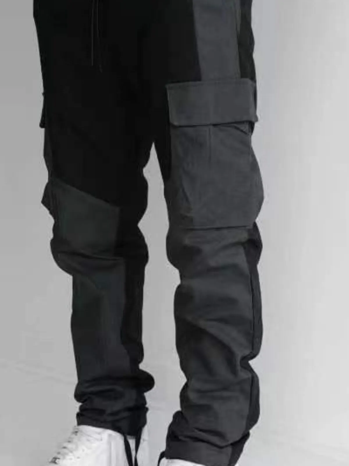 Men's Cargo Pants Colorblock Patchwork Flexible Comfortable For Exercise, 4 of 4