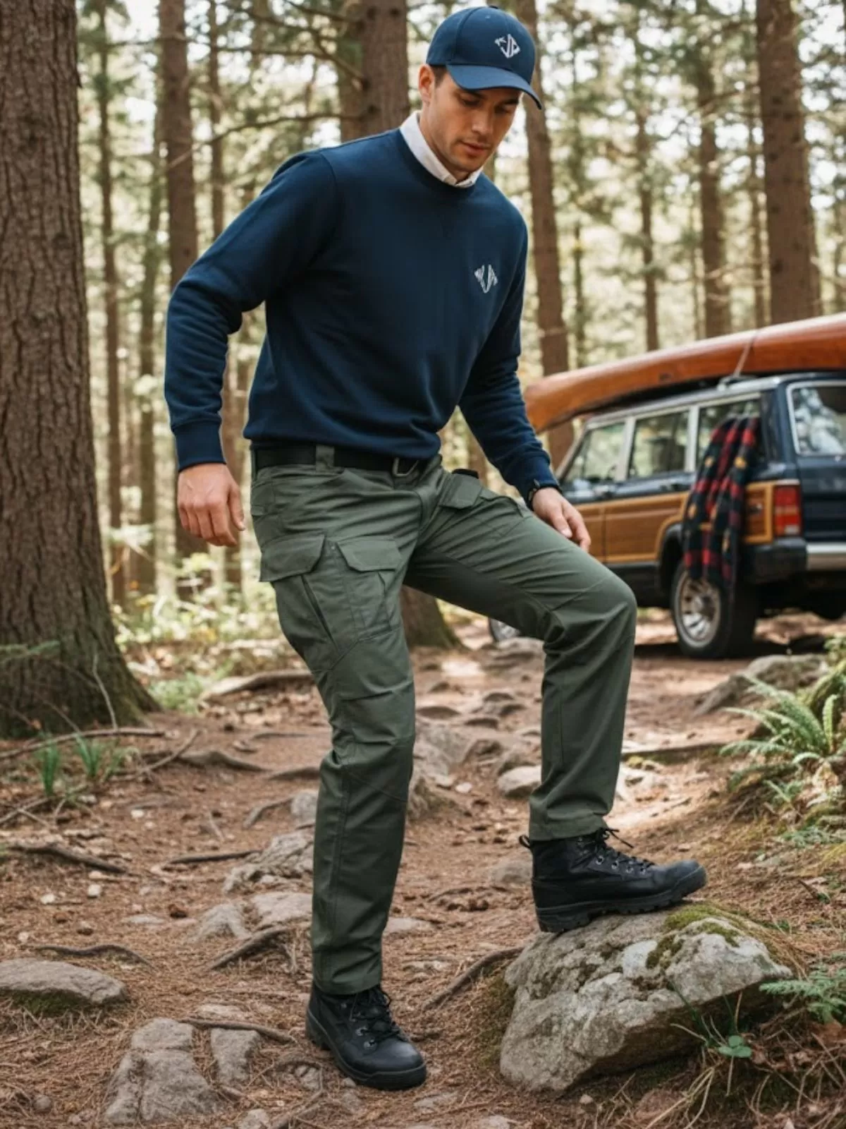 Men's Cargo Pants Waterproof Abrasion Resistant Military Pants, 2 of 3