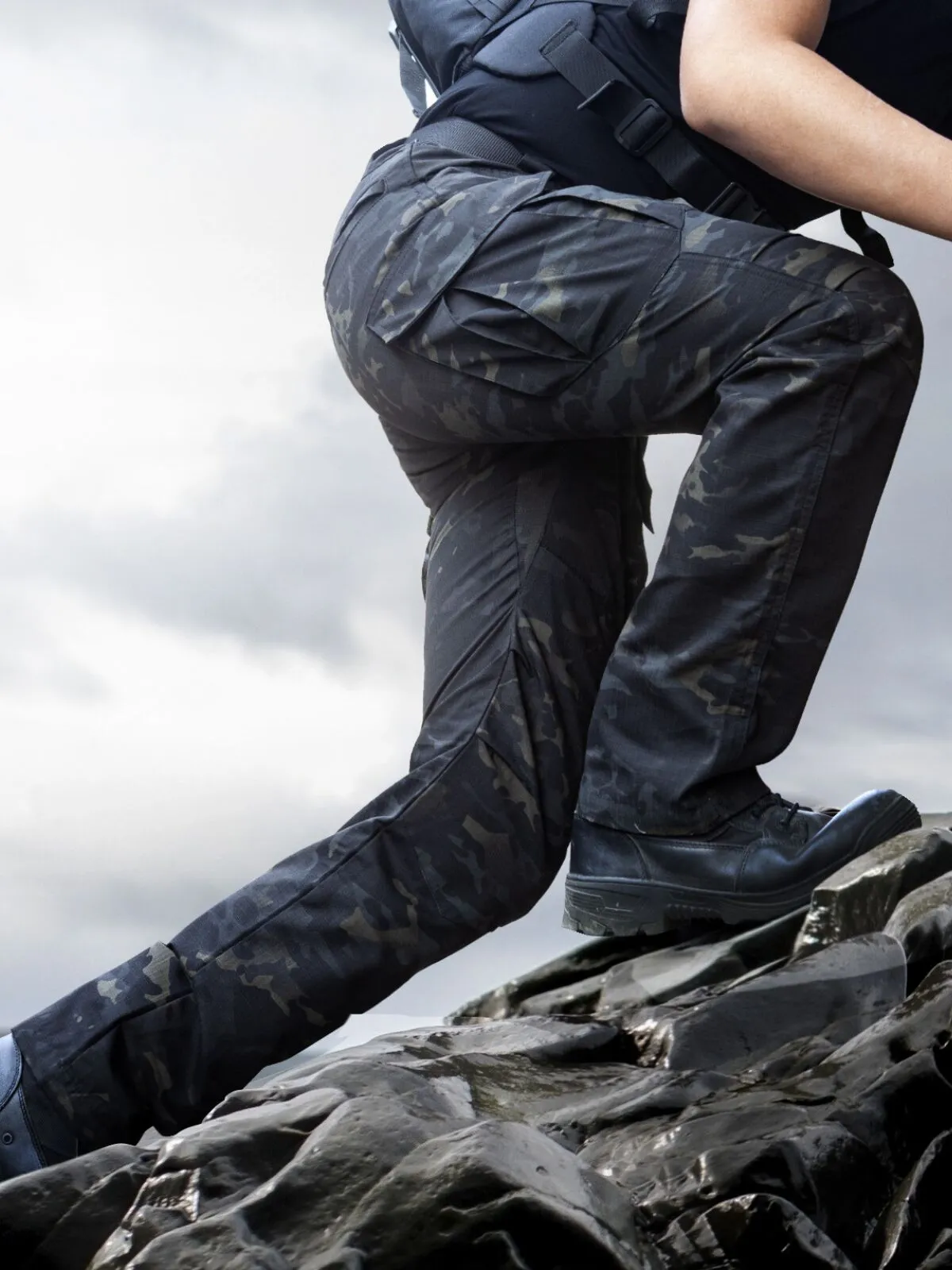 Men's Cargo Pants Tactical Multi-Pockets Outdoor Combat Hunting Rip-Stop Work Trousers, 2 of 2