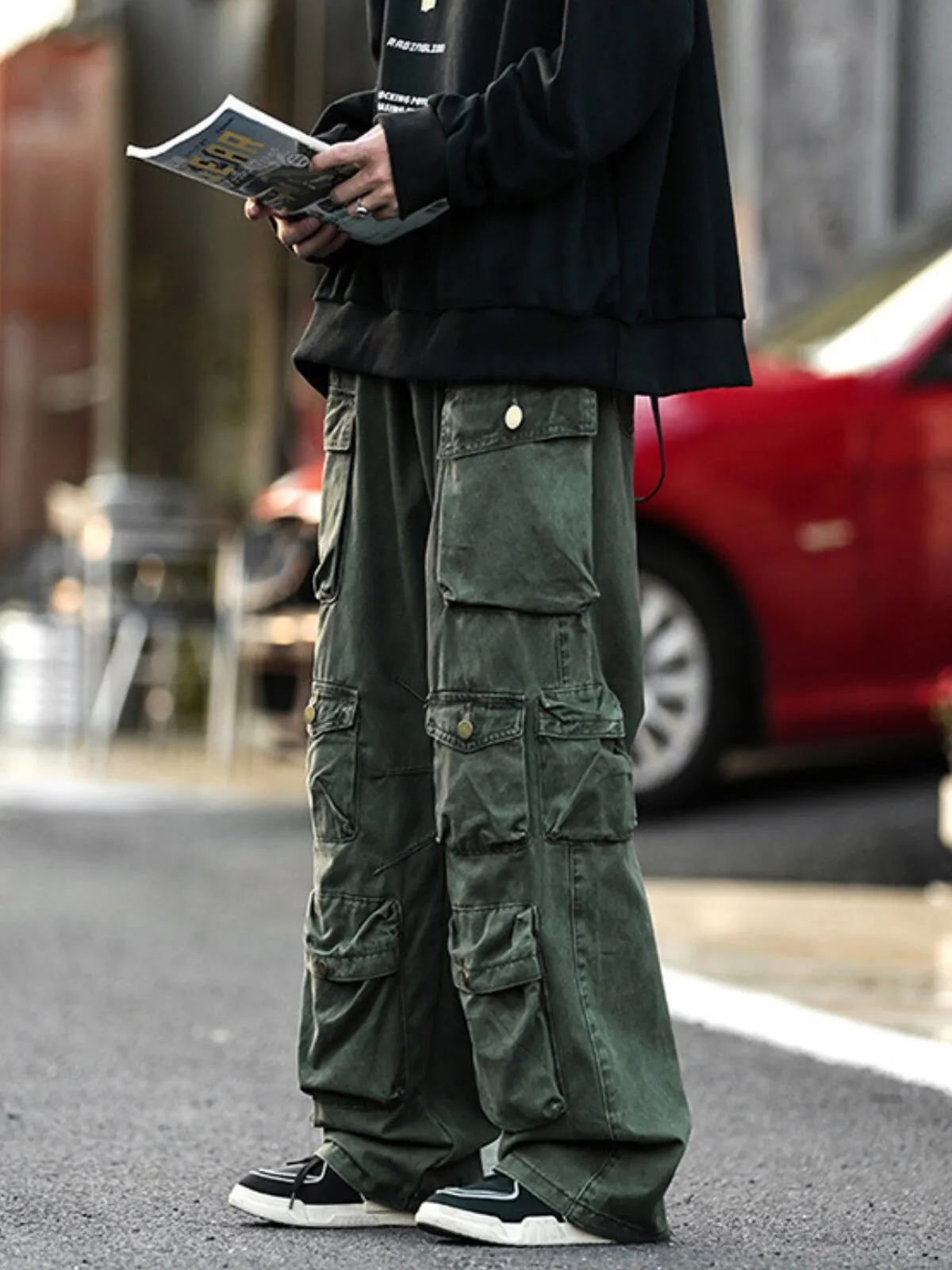 Men's Cargo Pants New Designed Leisure Running Sports Work Fashion Trousers  , 8 of 9