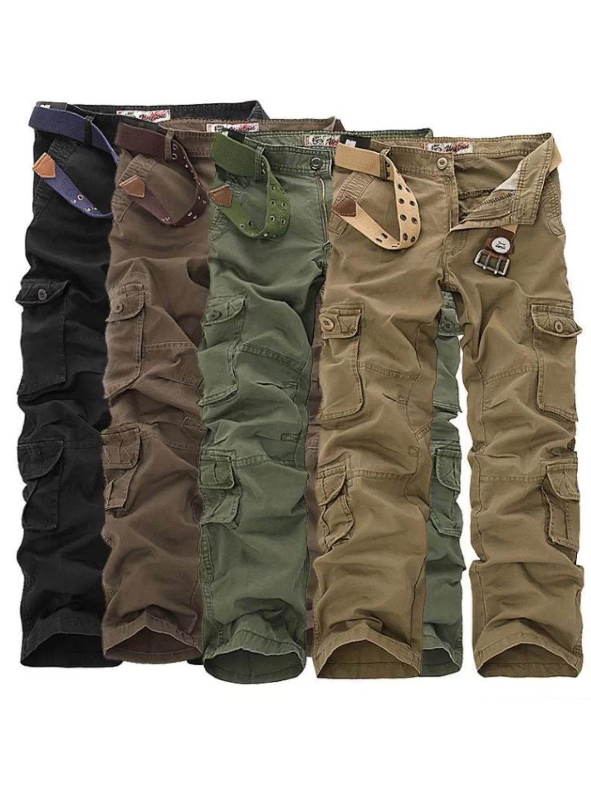 Men‘s Cargo Pants Fashion Tactical Casual Straight Loose Outdoor Fishing Jogging Trousers With Multiple Big Pockets, 2 of 2