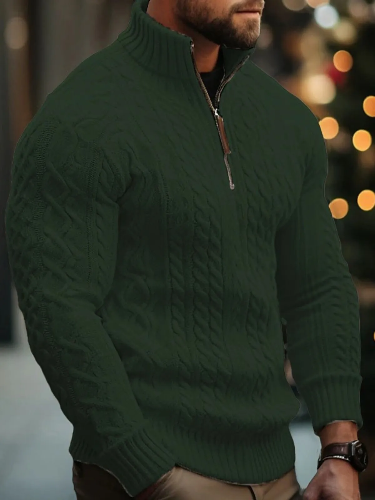 Men's Christmas Sweaters Cable Knit Regular Fit Modern Workwear, 1 of 1