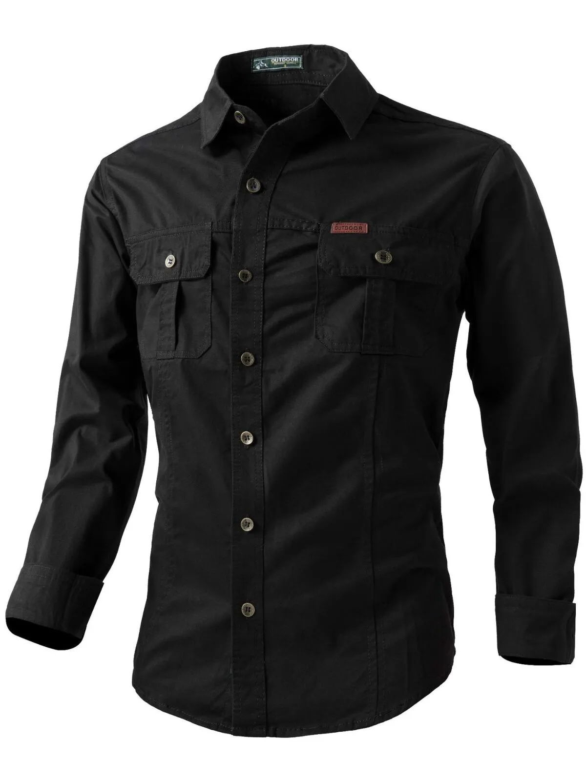 Men's Shirt Spring Cotton Cargo Shirt Multi-Pocket Outdoor Casual Clothing High Quality Tops, 1 of 1