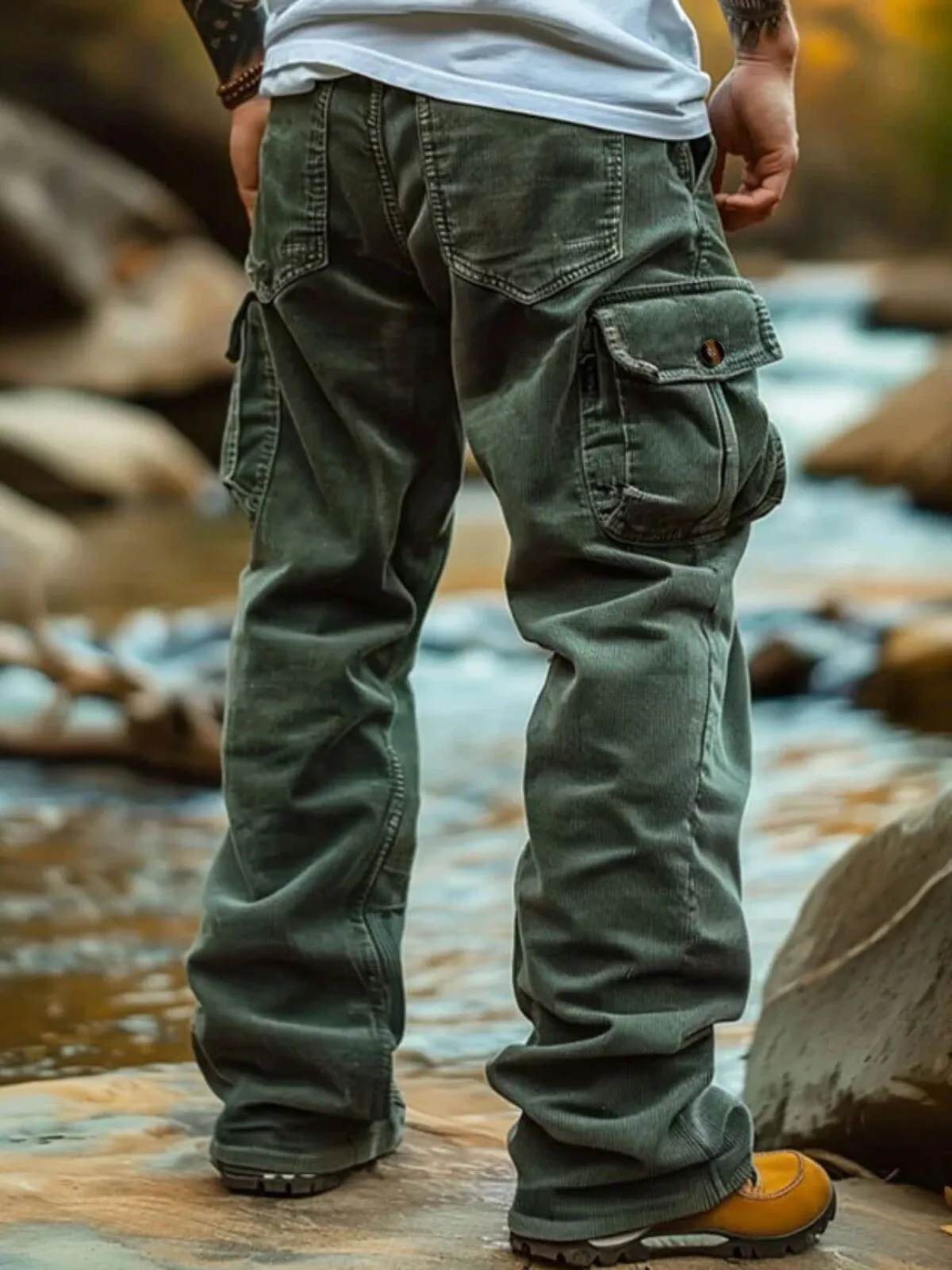 Men's Crago Pants Workout Baggy Sweatpant Drawstring Long Trousers, 1 of 1