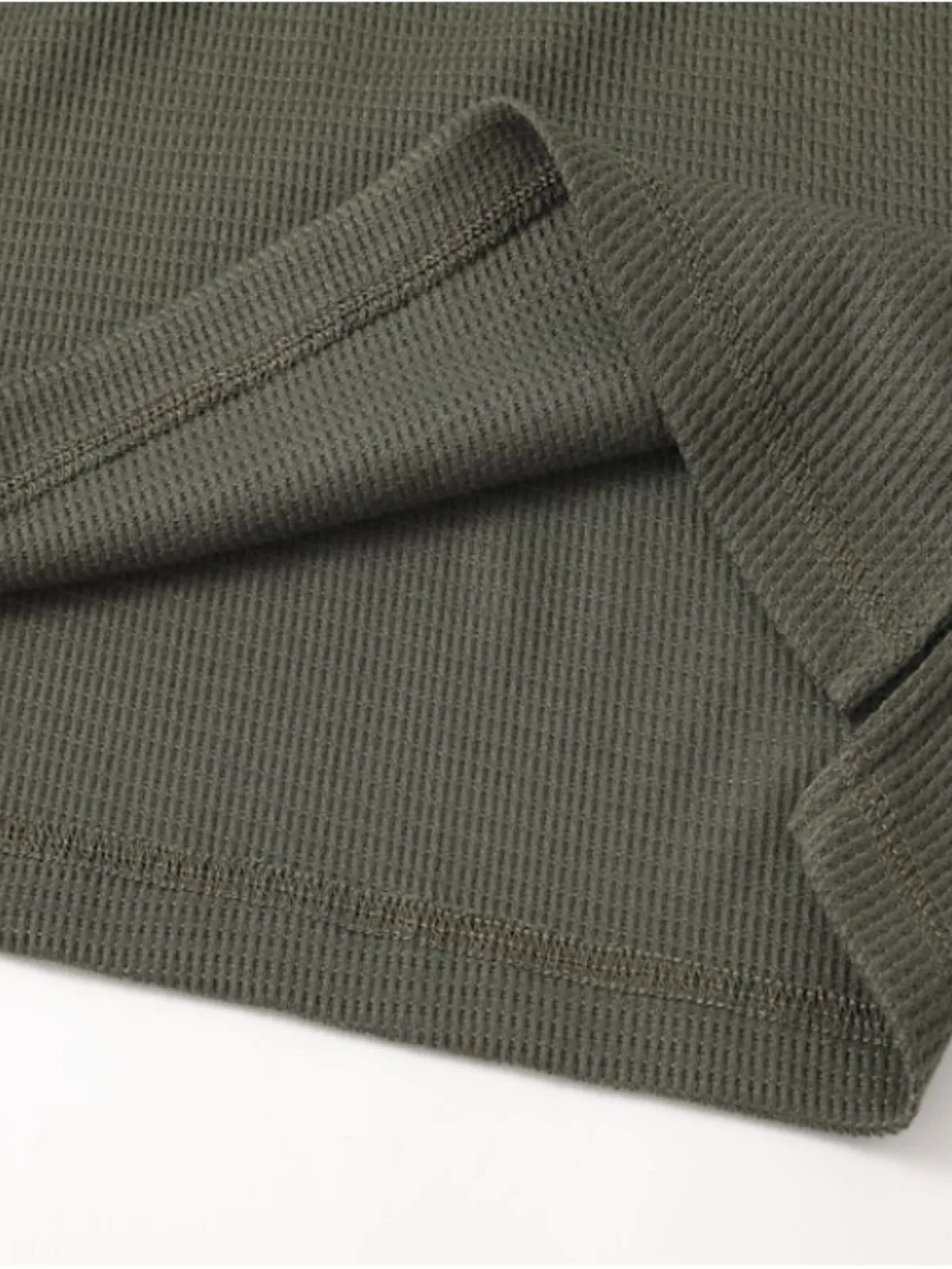 Men's Sweatshirt Waffle Shirt CrewNeck Spring & Fall Plain Fashion Designer Basic Vacation Street Going Out Top, 7 of 8