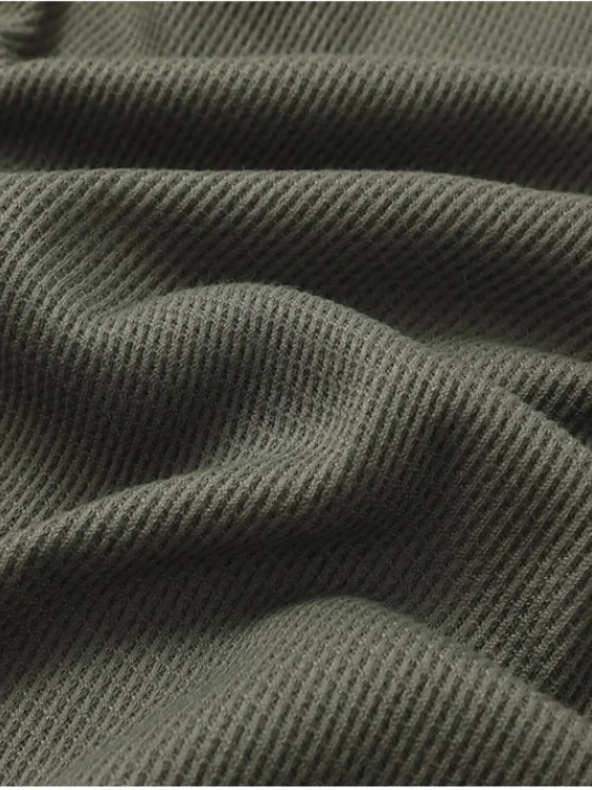 Men's Sweatshirt Waffle Shirt CrewNeck Spring & Fall Plain Fashion Designer Basic Vacation Street Going Out Top, 8 of 8