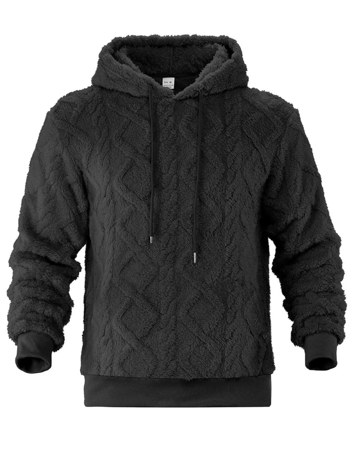 Loose Fit Casual Sports Hoodie Fashionable Fleece-Lined Sherpa Pullover with Hood for Ultimate Comfort, 1 of 3