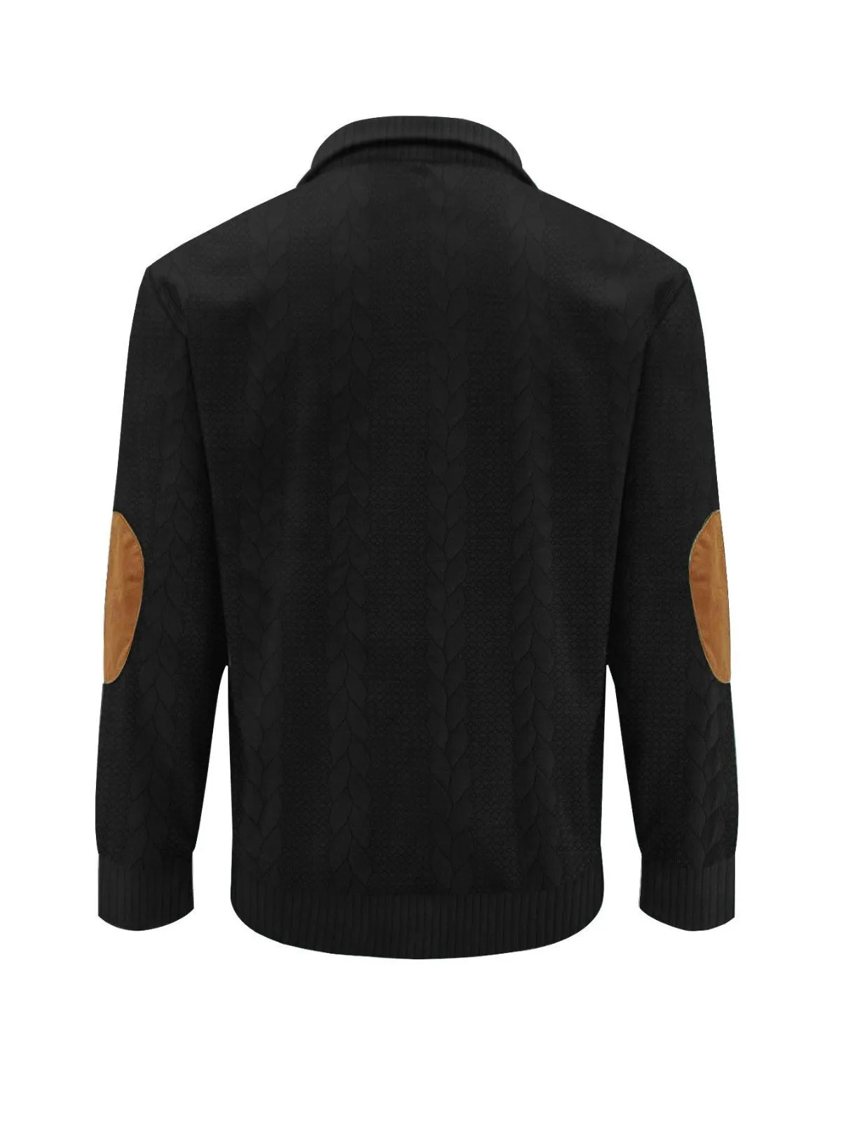 Fashion Button Long Sleeve Colorblock Jacquard Ribbed Sweatshirt Trendy Textured Pullover for Casual Wear, 2 of 2