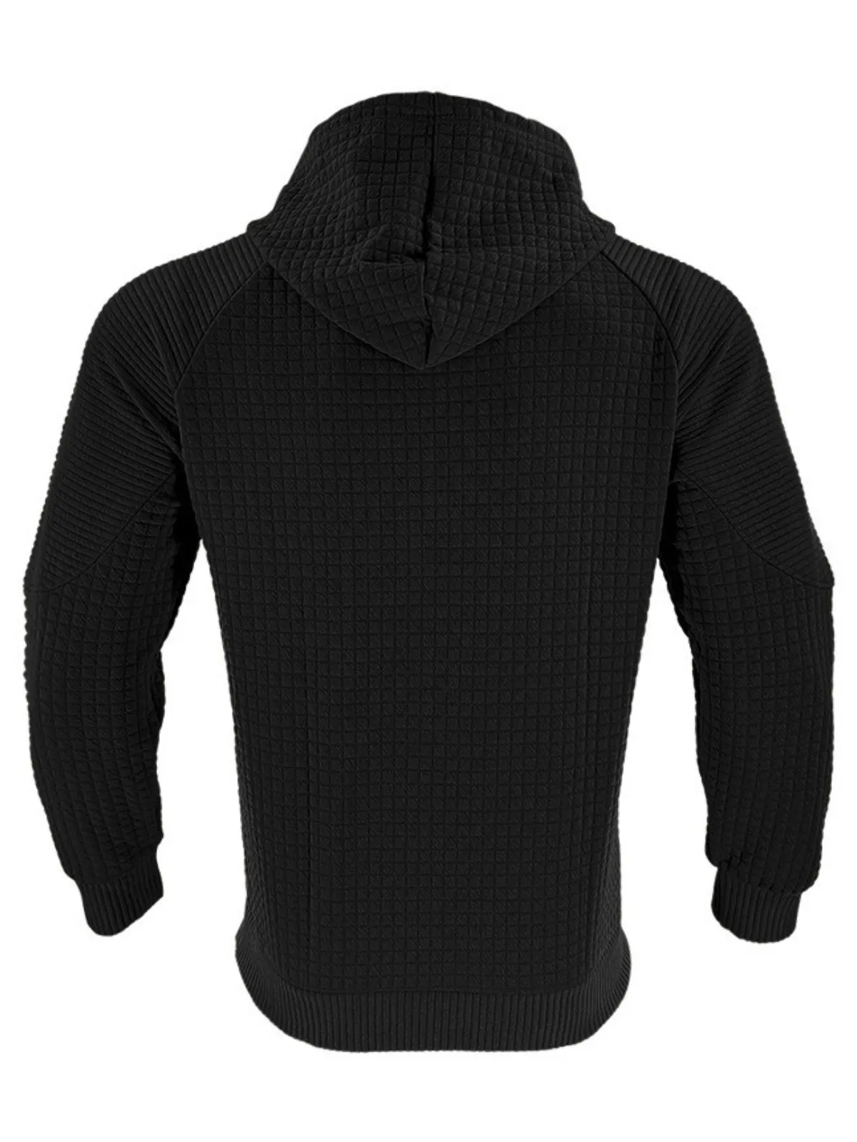 Men's Hoodie Plain Ribbed Front Pocket Textured Sports & Outdoor Daily Holiday Basic Casual Spring & Fall, 3 of 9