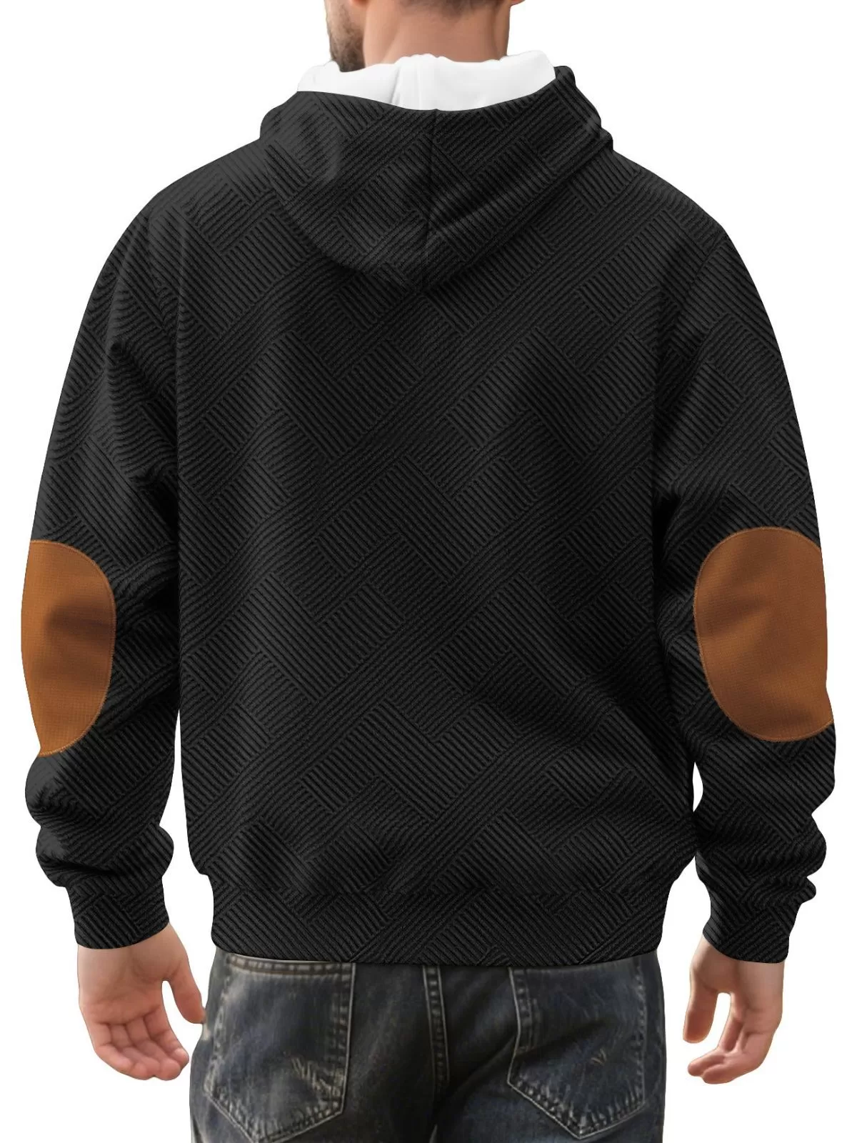 Men's Hoodie Quarter Zip Hoodie Plain Textured Sports & Outdoor Casual Daily Streetwear, 2 of 2