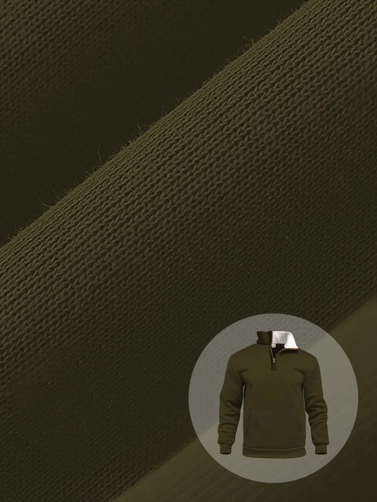 Men's Colorblock Zipper Stand Collar Hoodie Trendy Drop Shoulder Sweatshirt for Winter, 4 of 4