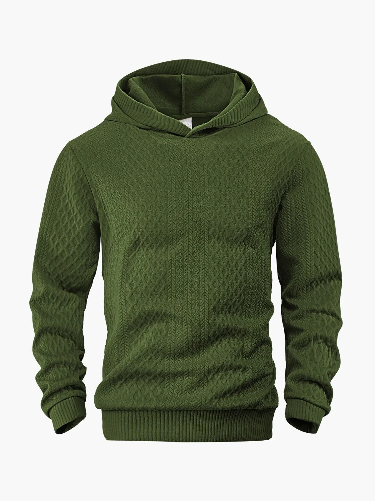 Men's Solid Hoodie with Drop Shoulders Stylish Sweatshirt for Casual Outings, 1 of 4